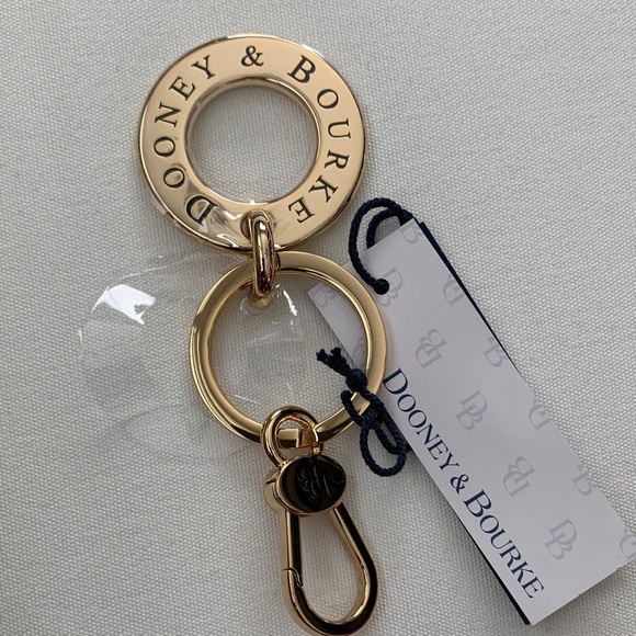 NWT - Dooney & Bourke Luxurious Gold Ring Keyfob - Picture 2 of 5